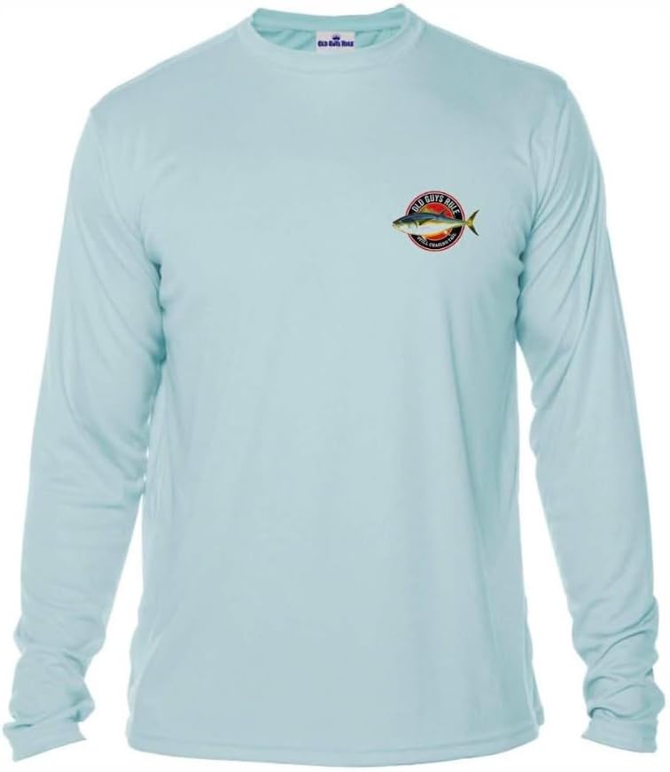 OLD GUYS RULE Men's UPF 50+ Sun Protection Long Sleeve Fishing Shirt, Chasing Tail - Funny Father's Day, Birthday Gift