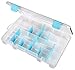 ArtBin 6847AG Medium Anti-Tarnish Box with Removable Dividers, Jewelry & Craft Organizer with Anti-Tarnish Technology, [1] Plastic Storage Case, Clear with Aqua Accents
