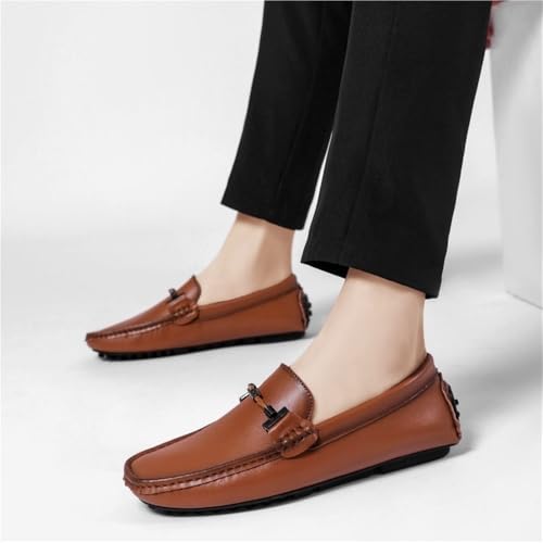Mens Loafers Driving Shoes Slip On Comfortable Lightweight PU Leather Round Toe Flat Heel Flexible Walking Shoes for Men Party3