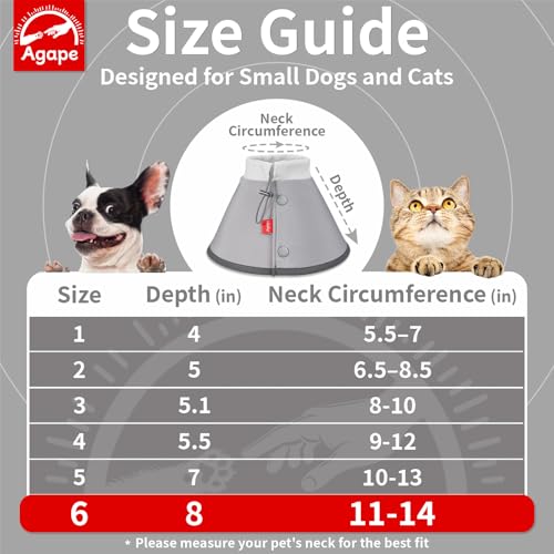 Image of Agape Soft Dog Cone for Small Dogs & Cats, Recovery Collar to Stop Licking | Comfy E-Collar Alternative for Puppies, Adjustable Cloth Cone After Surgery, Protective Neck Cone for Kittens, Washable