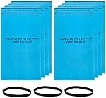 8 Sacs à filtre humide compatibles avec Work-shop WS01025F2, Artisan 9-38737, MultiFit VF2000, Sélectionner 2-1/2 à 5-Gallon Magasiner Vacuum Stinger Artisan Husky (avec 3 Bandes de rétention)