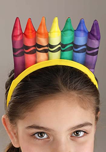 Disfraz infantil caja de crayones con vestido y diadema miniatura 3