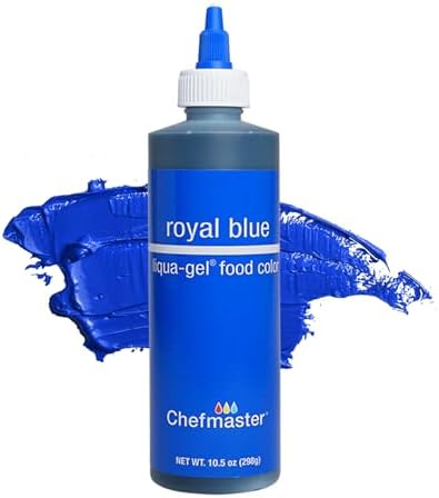 Royal Blue Liqua-Gel® Food Coloring | Vibrant Color | Professional-Grade Dye for Icing, Frosting, Fondant | Baking & Decorating | Fade-Resistant | Easy-to-Use | Made in USA | 10.5 oz