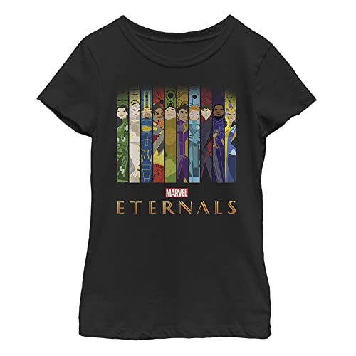 T-shirt Marvel Eternals noir fille vêtement col rond XL Boxups coton uni