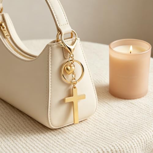 Cross Keychain Bag Charm for Women Christian Religious Gifts Easter Jesus Keychain for Women Purse Handbag Car Keys - Image 4