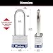 Master Lock Silver Outdoor Keyed-Alike Padlocks with Keys, Extra Long Shackle Lock for Gate, Fence, Shed, or Other Equipment, 3 Pack, 1TRILJ