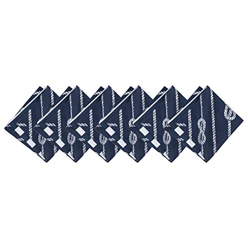 Servilletas de Tela Cuadradas de Algodón Azul x6 miniatura 1