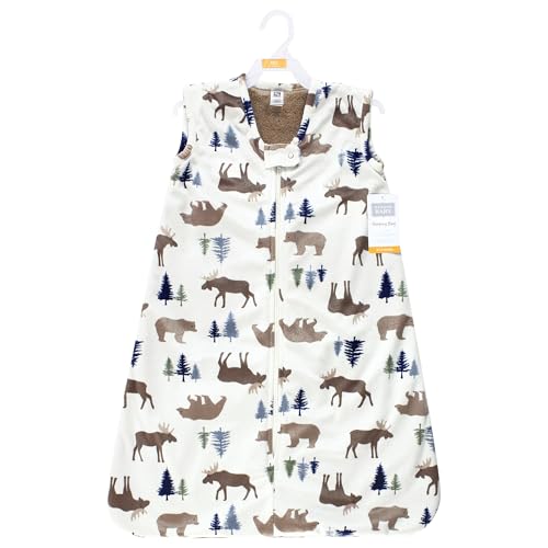 Image of Hudson Baby Infant Girls Long Sleeve Plush Faux Fur Sleeping Bag, Wearable Blanket