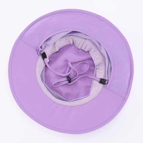 Image of Home Prefer UPF50+ Kids Girls Boys Sun Hat Wide Brim Fishing Hat with Neck Flap Adventure Beach Safari Sun Protection Cap