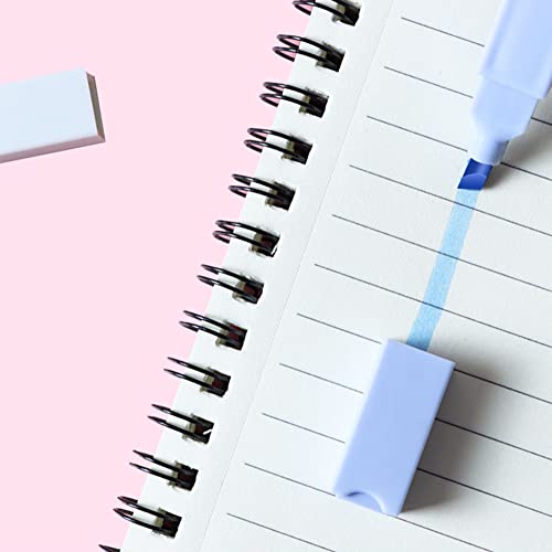 IKASEFU Caneta marca-texto com ponta de cinzel macia, pacote com 6 cores sortidas, lindos marcadores