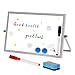 Produktbild TWFRIC Weißwandtafel Klein, Desktop Weiße Tafel mit Ständer 360 Grad Verstellbar Abwischbar Weißwandtafel für Büro Zuhause Küche (18 x 28 cm)