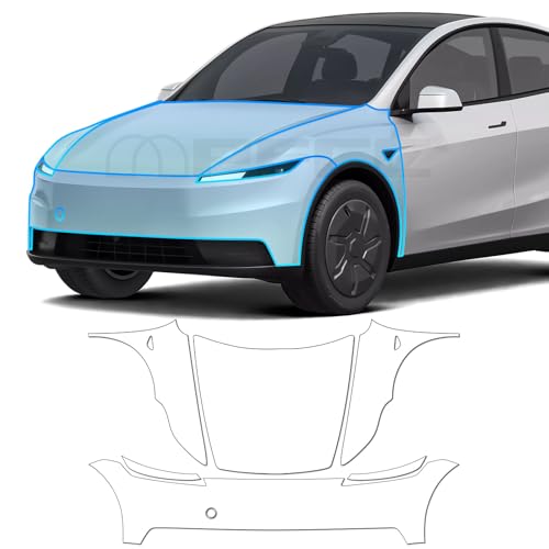 for Tesla Model Y Standard 2026 Precut PPF Clear HD TPU Paint Protection Film Self-Adhesive Anti-Scratch Car Exterior Accessories (Front and Hood Fender Film)