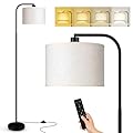 Dimmable Floor Lamp for Living Room,Arc Sofa Lamps with Remote Control,Stepless Dimmable Brightness & Colors Temperature 2700k-6500k,67 In,Tall Flexible Standing Lamp for Bedroom Study Room Office