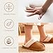 OOW Fuzzy Slippers for Women Cozy Faux Fur House Shoes Winter Warm Memory Foam Slippers for Indoor and Outdoor Chestnut Size 7.5