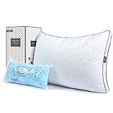 Shredded Memory Foam Pillows for Sleeping, Cool and Warm Double Design Gel Pillow for Side Sleeper,...