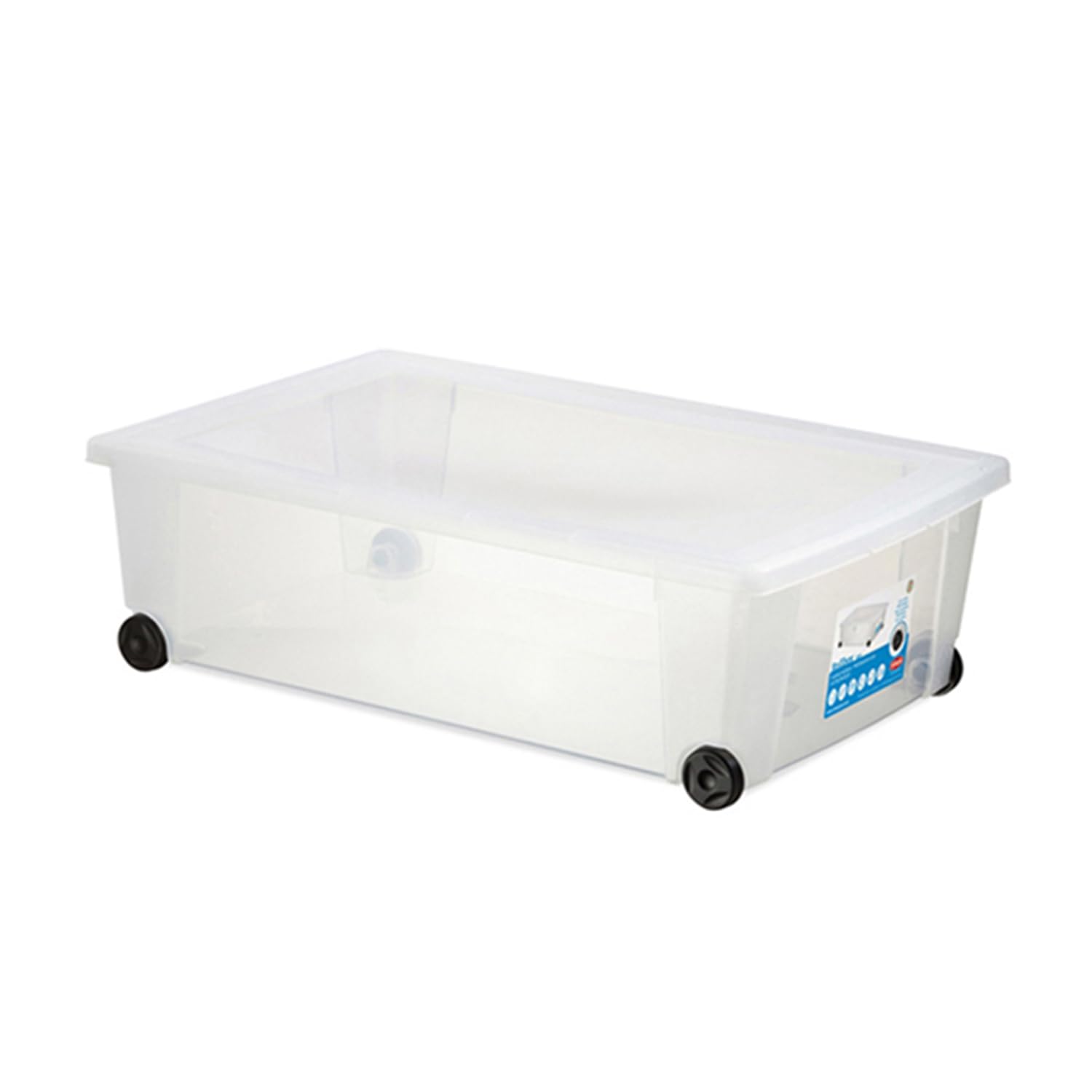 Rollbox Box with Wheels 59x39x18.5 Transparent Stefanplast