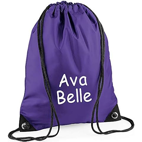 Personalised Purple Gym & Swimming Bag Cover