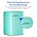 MEDION Retro Kühl-Gefrierkombination (95L Kühlschrank, 13L 4 Sterne Gefrierfach, 108 Liter Nutzinhalt, LED Innenbeleuchtung, Stufenlose Temperaturregelung, MD 37790) grün