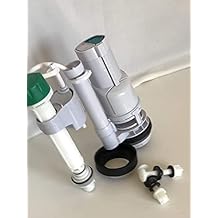Kohler Toilet, Dual Flush, Top Button Flush Valve and Adjustable Tower Fill Valve for 2 inch Two Piece Toilets by NuFlush