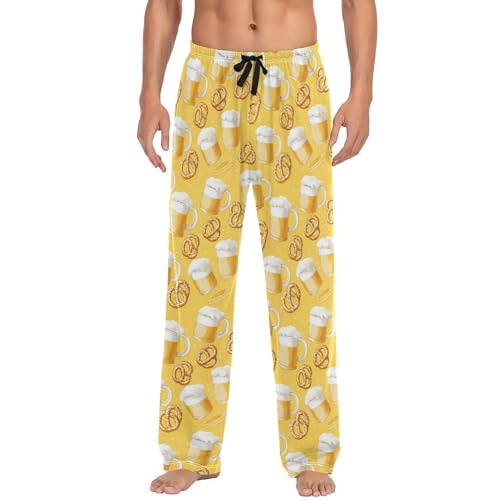 Laprad Men's Pajama Pants Lounge Comfy Pjs Bottoms Beer Cookies Soft Sleep Pant with Pockets2