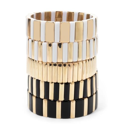 Pulseras boho de abalorios y brazalete elástico mano para hombre y mujer 2