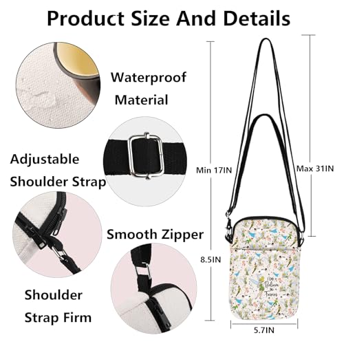 G2TUP Fairytale Bell Crossbody Bag Nope Not Today Gifts Never Land Shoulder Bag Fairy Princess Gift Magic Kingdom Gifts2