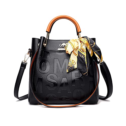 Sac bandouliere grand capacite femme en PU cuir resistant avec pochette mode