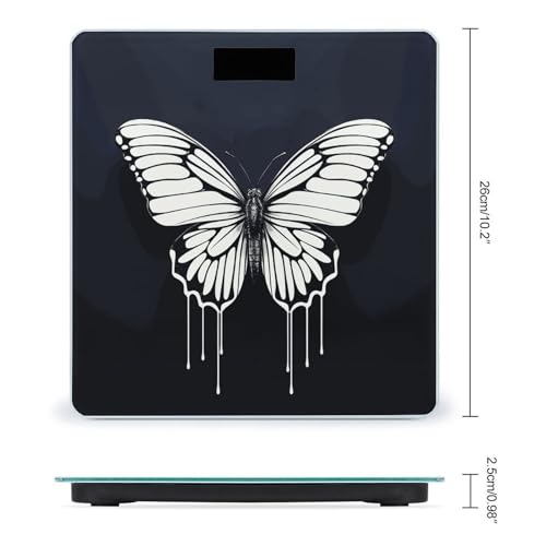 Báscula digital de baño con pantalla LED y plataforma de vidrio templado miniatura 2