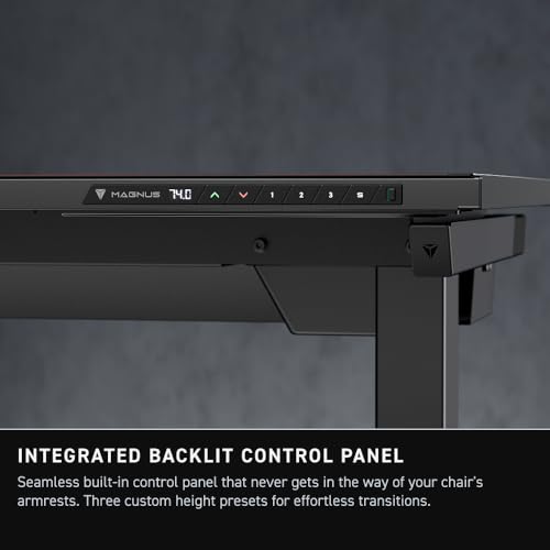 Secretlab Magnus Pro with Magpad Desk Mat, Black, Ergonomic Height-Adjustable Desk with Magnetic Cable Management, Integrated Power Supply Column, Built-in Cable Tray
