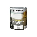 Ronseal RSLSWUTSP750 Stays Ultra Tough Satin Paint, White, 750 ml