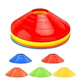 20 Stück Fußballfächer Agile Scheibe Sport Fußball Fußball-Training Hemmung Hindernisse Kennzeichnung Scheibe Für Sporttraining