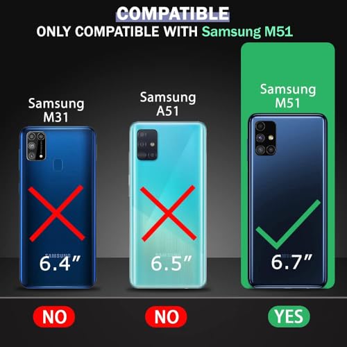 Image of TheGiftKart Luxurious Golden-Plated Back Cover Case for Samsung Galaxy M51 | Raised Lips for Camera & Screen Protection | Shockproof Design | Stylish Case for Samsung Galaxy M51 (TPU, Greyish Blue)