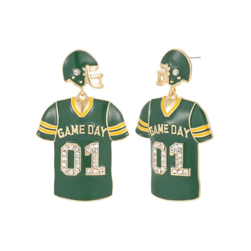 Madison Tyler Large Stud Earrings | Dangle Earrings for Women | Sports Earrings Hypoallergenic | Game Day Drop earrings for | Cheer Earring for Women Fan Jewelry