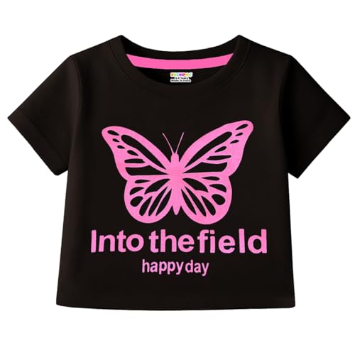 Image of Kuchipoo Girls Crop Top Cotton T-Shirt - Pack of 5