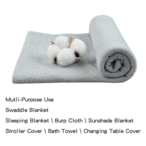 Image of PESAAT Cotton Baby Swaddle Hat Set Newborn Infant Hats Receiving Blankets for Baby Boys Girls