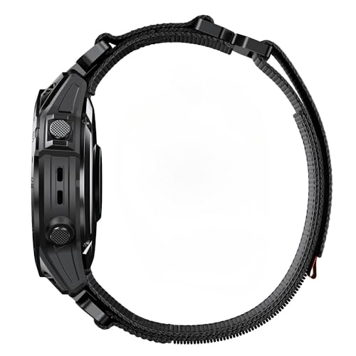 EKINGEEK For Fenix 7X/6X/5X Plus Band Replacement, 26mm QuickFit Nylon Watch Strap for Garmin Fenix 7X/6X Pro/5X Plus/Tactix 7 Delta/Enduro 2 Bands (Green Black-Black Buckle, Wrist Size L (6.9"-8.8")) by EKINGEEK - Image 7