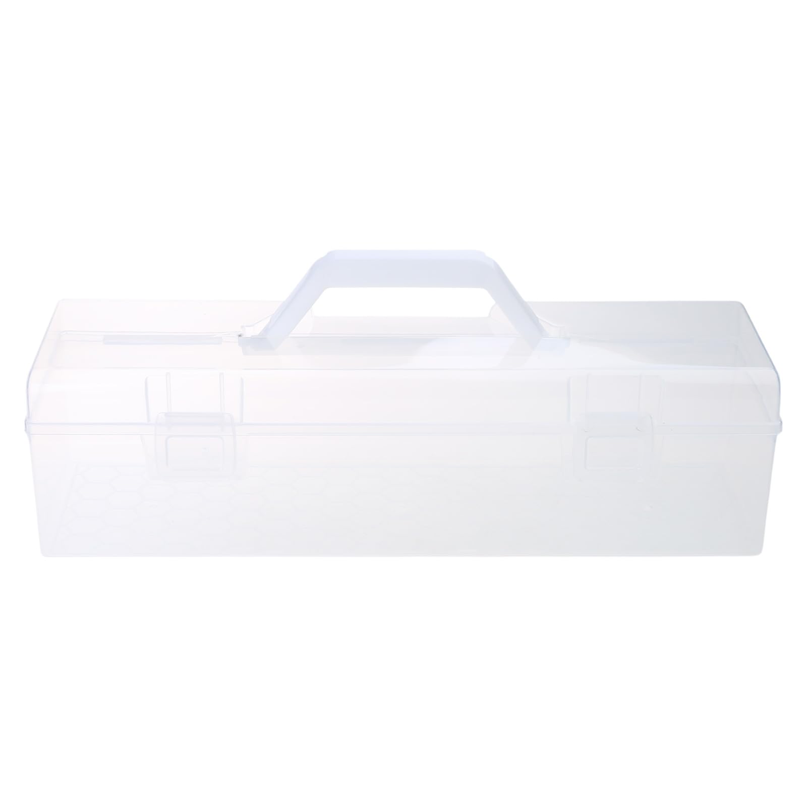 MultiFunctional Tool Box Clear Container for Fishing Gear, Arts and Materials, for Storing and Transporting Tool Box