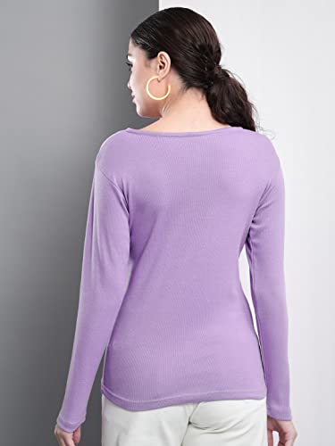 Image of Q - RIOUS Women's Solid Full Sleeve Scoop Neck Top