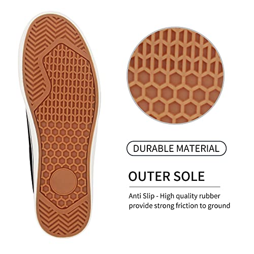 Tober Men's Caual Slip On Shoes Black Canvas Walking Shoes Loafers Laceless Fashion Sneaker With Memory Foam Insole/Durable Rubber/Soft Material #TOP4