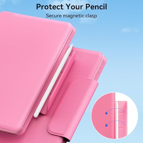 Image of Keyboard Case for iPad Air 13 inch (M4 /2026 /M3 2025 /M2, 2024),iPad Pro 12.9 inch (3 /4 /5 /6th Gen)，Easy-Set Magnetic Stand- 7-Color Backlit - Removable Cases with Multi-Touch Trackpad Keyboard