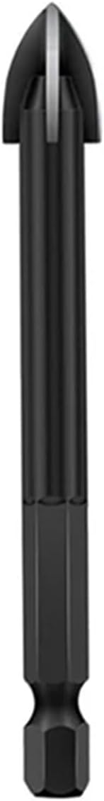 Cross Hex Tile Bits Glass Ceramic Concrete Hole Opener Alloy Triangle Drill Size 3/4/5/6/7/8/10/12 mm(Color:Black,Size:12mm)