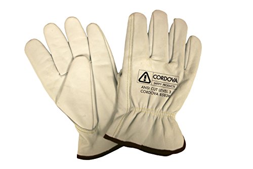 Cordova Safety Products 8583K2XL Cut-Resistant Premium Grain Goatskin Driver Gloves, Xx-large