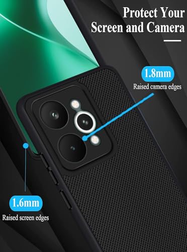 Image of Back Cover Case Compatible for realme 15 Pro 5G (Textured Grip Design | Camera Protetion | Slim and Light Weight | Soft Touch and Feel | Black)