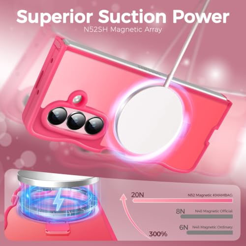 Image of Cute Wavy Magnetic Stand Case for Galaxy Z Fold 8 Ultra, Fit for MagSafe