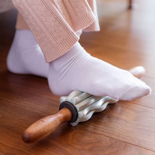 Rodillo de espuma Relaxing Work NH3748 para fitness, verde, con asas y textura suave miniatura 5