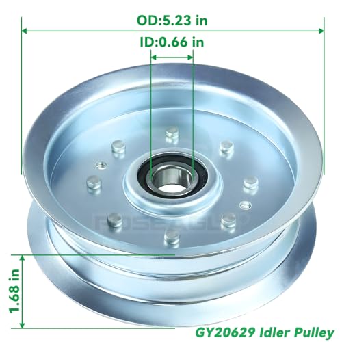 POSEAGLE 2 Pack GY22172 Idler Pulley with GY20629 Idler Pulley Replaces GY20110 AUC17621 GY22082 GY20067 for John Deere D140 D150 D160 E160 E170 L130 L120 LA145 LA115 LA165 S160 S170 Tractors