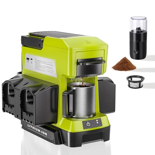 Taingwei Cordless Coffee Maker for Ryobi 18V Battery, Portable...