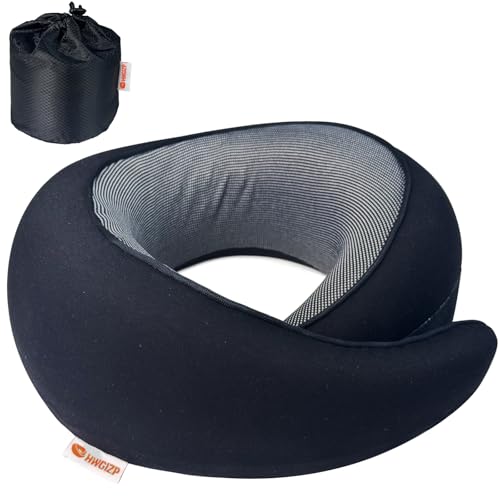 Image of Travel Pillow | High-Density Memory Foam Pillow with 360 Surround Support. Ergonomically Designed. Ideal for Airplane Travel and Home Use.