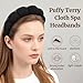 HFZRZFH 2 Pack Spa Headband for Washing Face, Cute Puffy Bubble Skincare Headband, Soft Terry Cloth Makeup Hair Band for Women Getting Ready Routine