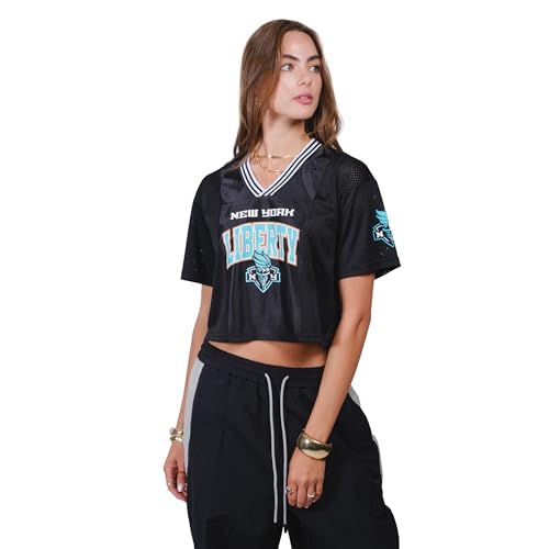 Ultra Game WNBA Official Womens Super Soft Mesh Crop Top T-Shirt New York Liberty Team Color Small
